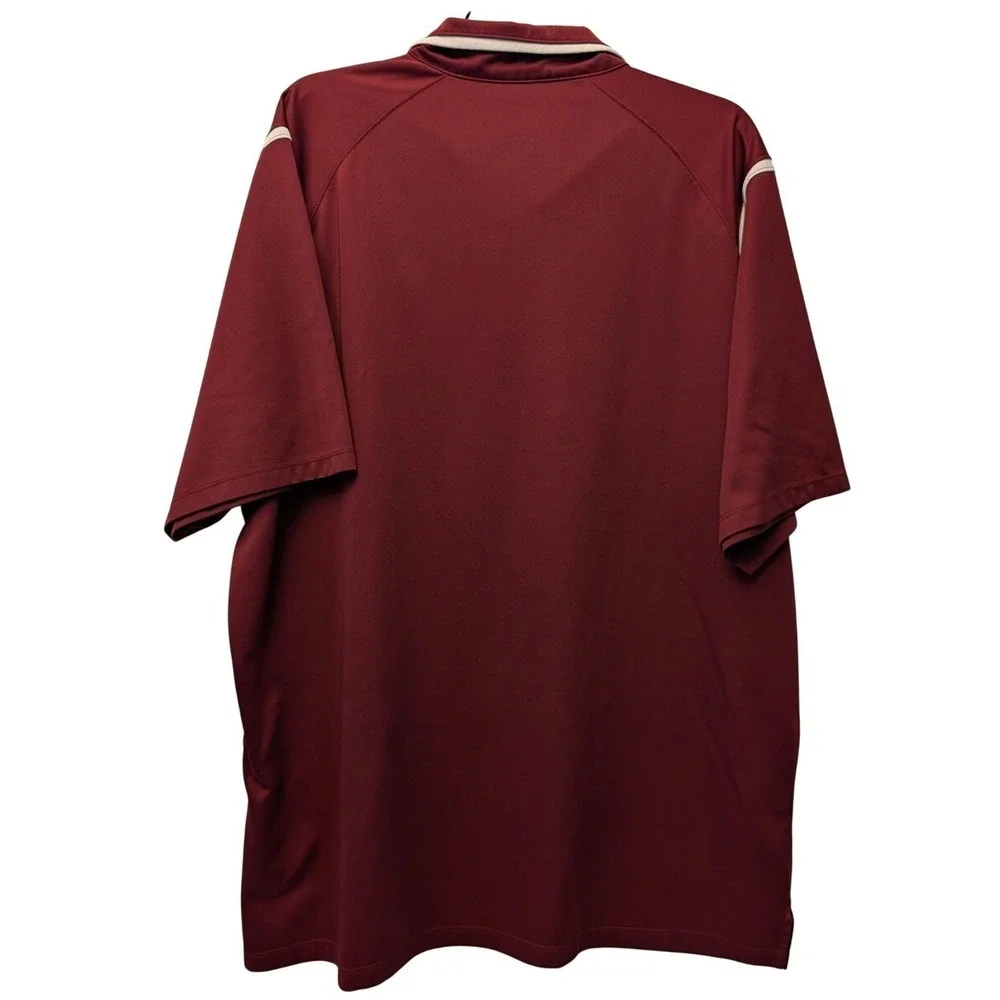 Nike Mens Kansas State Wildcats Dri-FIT Polo Shirt Maroon XXL NCAA Powercat Logo